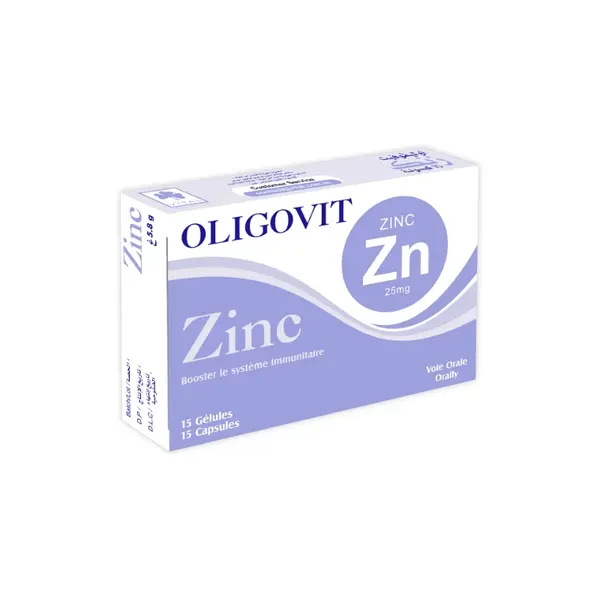 VITAL OLIGOVIT ZINC 25MG 15 GELULES